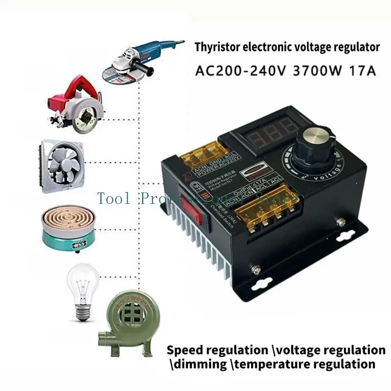 57QF Electronic Voltages Regulator High Power Stepless Speed Controller for Fan Motor Grinders Electric Heater Enduring
57QF Electronic Voltages Regulator High Power Stepless Speed Controller for Fan Motor Grinders Electric Heater Enduring