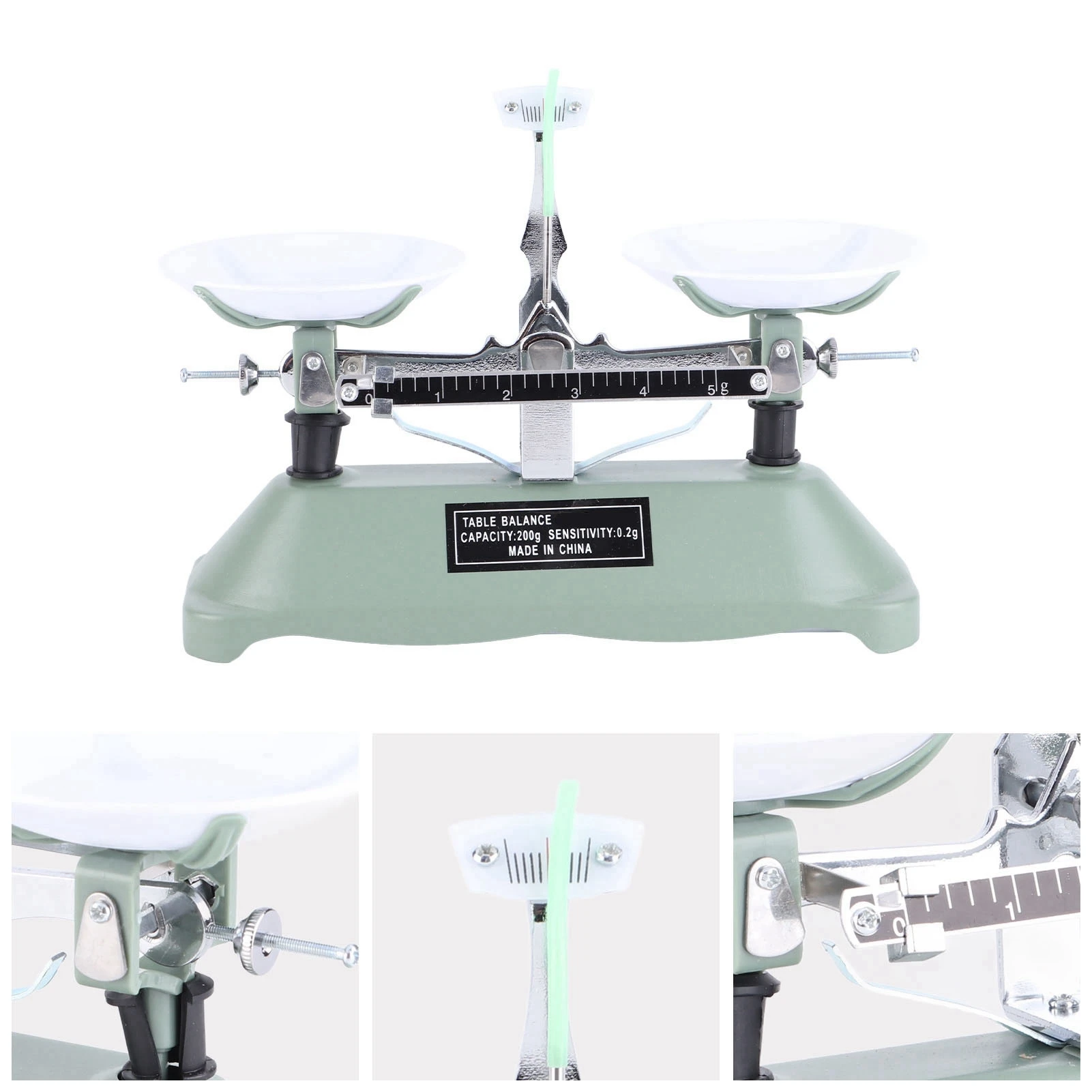 ZK20 200g/0.2g Mechanical Tray Balance Scale with Weights Chemical Physics Laboratory Teaching Tool
ZK20 200g/0.2g Mechanical Tray Balance Scale with Weights Chemical Physics Laboratory Teaching Tool