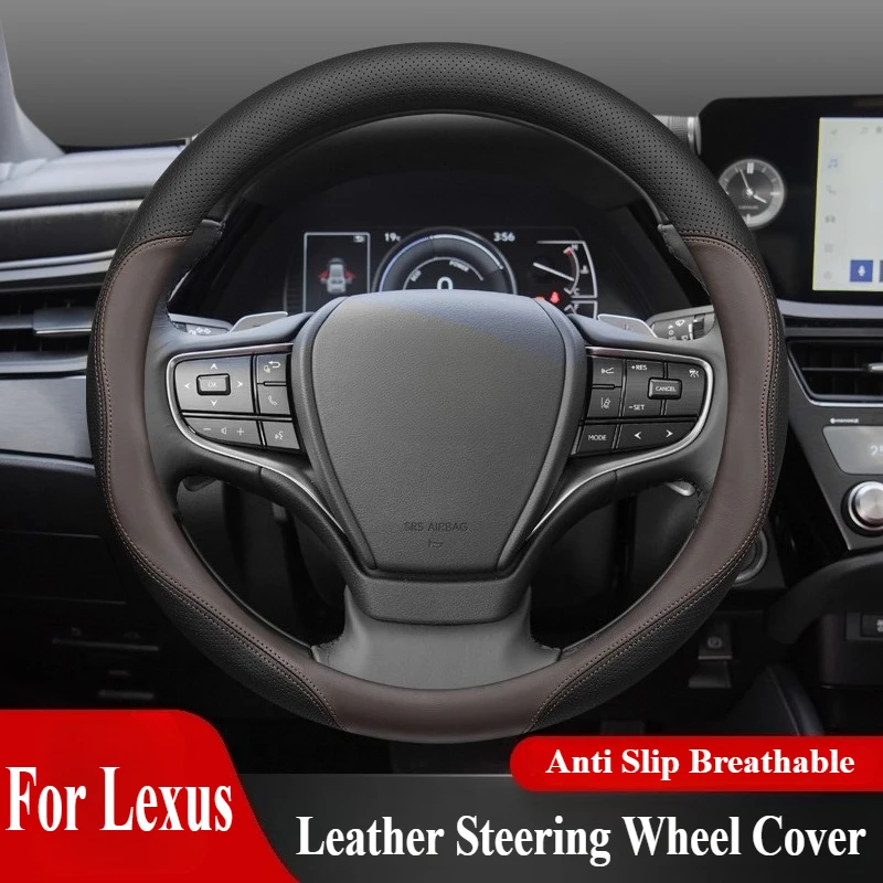 Для Lexus NX ES200 240 260 RX300 ES300H LS кожаный чехол на руль противоскользящий дышащий аксессуар для салона автомобиля
Для Lexus NX ES200 240 260 RX300 ES300H LS кожаный чехол на руль противоскользящий дышащий аксессуар для салона автомобиля