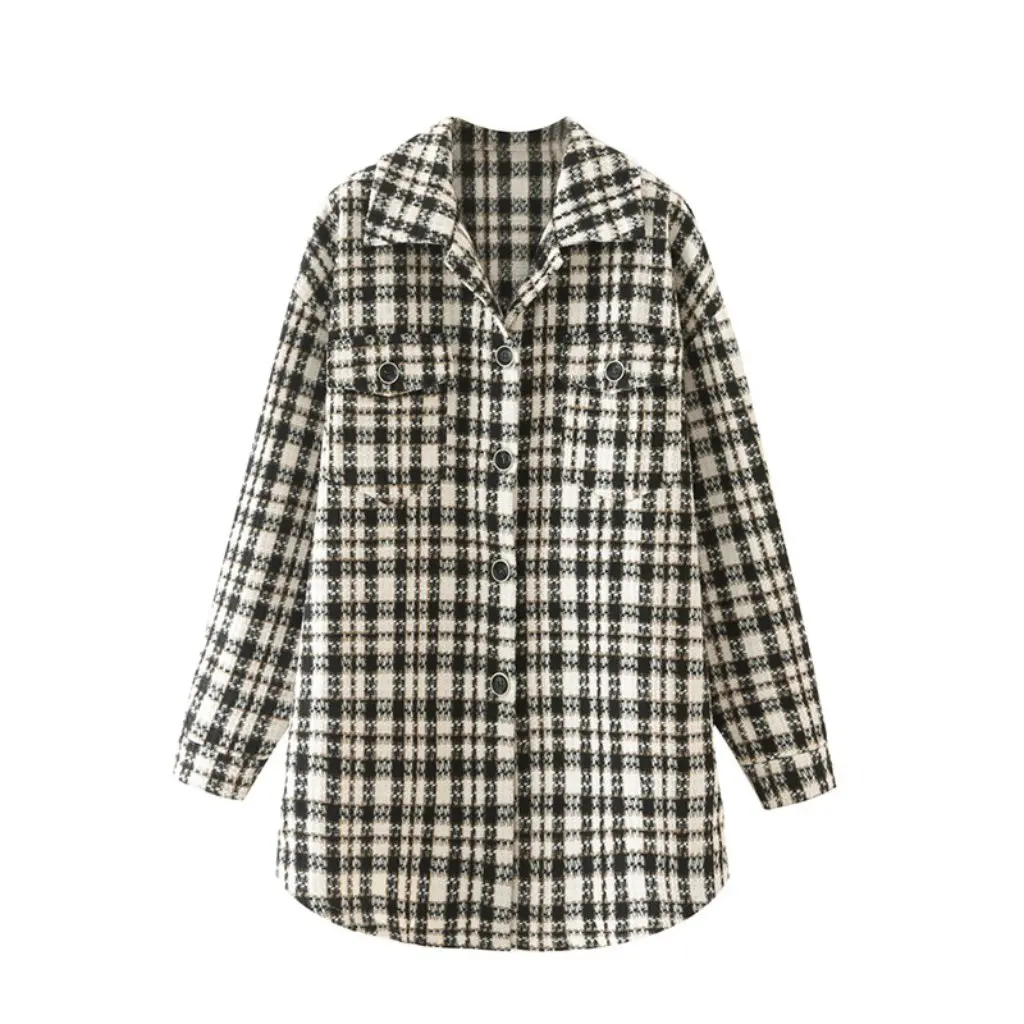 Women's Loose Plaid Casual Jacket Spring European And American Style Wholesale 21225 
Women's Loose Plaid Casual Jacket Spring European And American Style Wholesale 21225