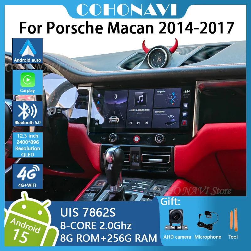 12.3 Inch Android 15 Car Stereo Headunit For Porsche Macan 2014-2017, GPS Navigation, Carplay, 4G WiFi Multimedia Video Playe
12.3 Inch Android 15 Car Stereo Headunit For Porsche Macan 2014-2017, GPS Navigation, Carplay, 4G WiFi Multimedia Video Playe