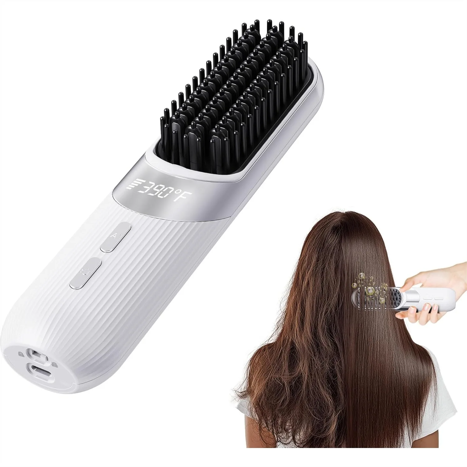 Cordless Hair Styling Brush 2-in-1 Smart Styler with Fast Heat 30 Seconds and USB Rechargeable for Travel
Cordless Hair Styling Brush 2-in-1 Smart Styler with Fast Heat 30 Seconds and USB Rechargeable for Travel