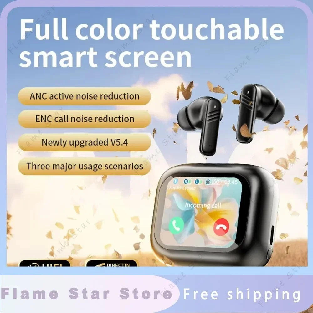 Bluetooth Earphones With LED Full Touch Screen Control ANC Noise Cancelling Stereo Sound In Ear Wireless Headset For IOS Android
Bluetooth Earphones With LED Full Touch Screen Control ANC Noise Cancelling Stereo Sound In Ear Wireless Headset For IOS Android