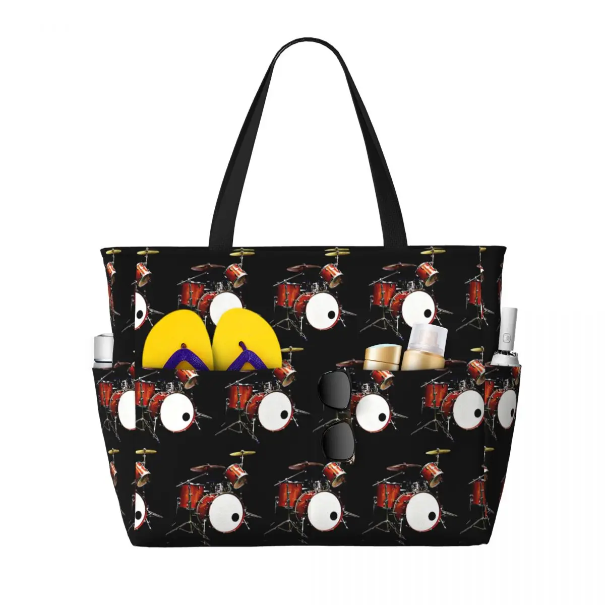 Drum Kit Beach Tote Bag Sport Gym Yoga Duffle Large Tote Bag Women Travel Bag Fitness bag
Drum Kit Beach Tote Bag Sport Gym Yoga Duffle Large Tote Bag Women Travel Bag Fitness bag