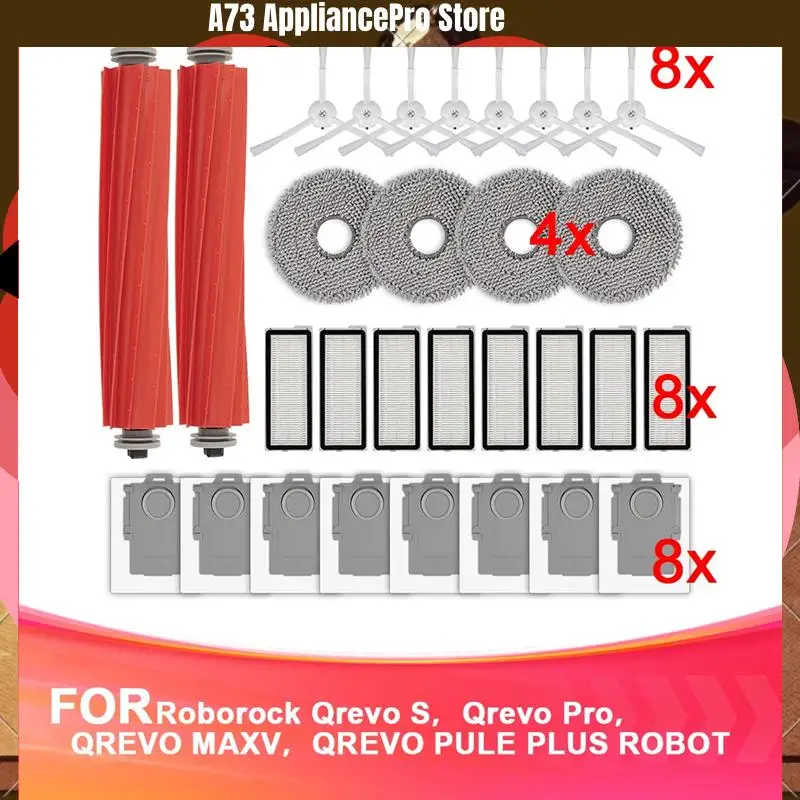 For Roborock Qrevo S Accessories Brush Mop Clote Filter For Roborock Qrevo S Brushes-A73Z
For Roborock Qrevo S Accessories Brush Mop Clote Filter For Roborock Qrevo S Brushes-A73Z