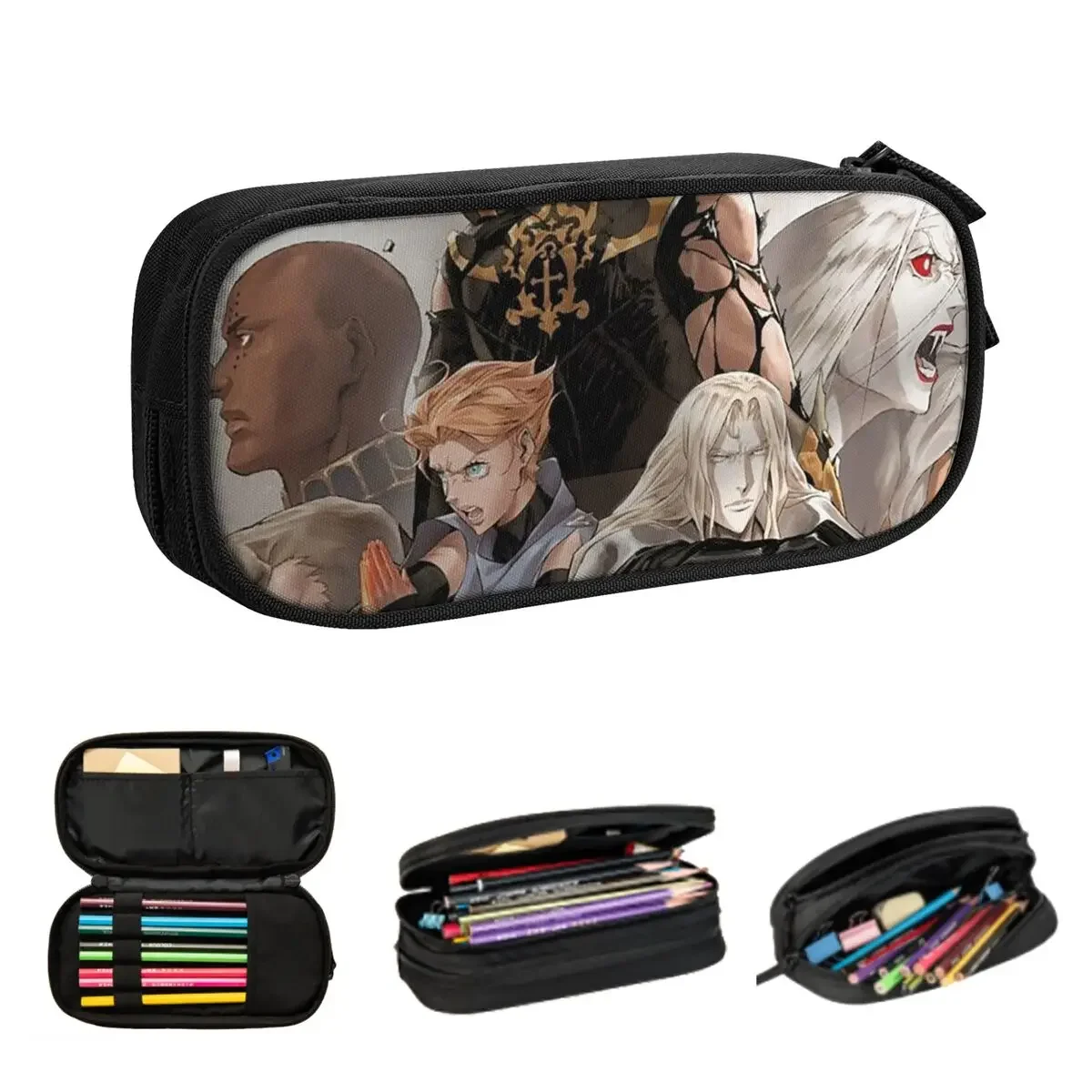Japanese Anime Castlevania Pencil Cases Large Capacity Pen Bags Pen Box Pencil Pouch For Boys Girls Students Stationery Office
Japanese Anime Castlevania Pencil Cases Large Capacity Pen Bags Pen Box Pencil Pouch For Boys Girls Students Stationery Office