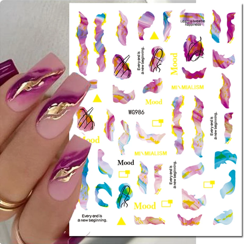 3d Nail Art Decals Gold Silver Marbles Blooming Smokes Dyes Self-Adhesive Sliders Nail Stickers Decoration For Nail Tips Beauty
3d Nail Art Decals Gold Silver Marbles Blooming Smokes Dyes Self-Adhesive Sliders Nail Stickers Decoration For Nail Tips Beauty