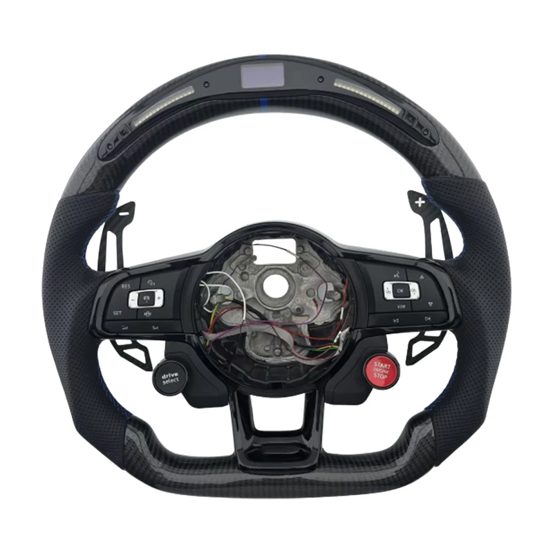 Оптовая продажа, Китайская фабрика, перфорированная кожа, светодиодный руль из углеродного волокна для Volkswagen Golf R, автомобильный руль
Оптовая продажа, Китайская фабрика, перфорированная кожа, светодиодный руль из углеродного волокна для Volkswagen Golf R, автомобильный руль