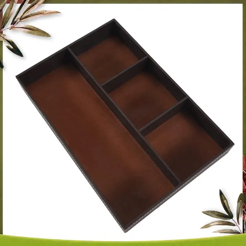 New-4 Slots Desk Drawer Organizer, Pu Leather Drawer Storage Organizer Divider For Office Desk Supplies Value Collection And Acc
New-4 Slots Desk Drawer Organizer, Pu Leather Drawer Storage Organizer Divider For Office Desk Supplies Value Collection And Acc