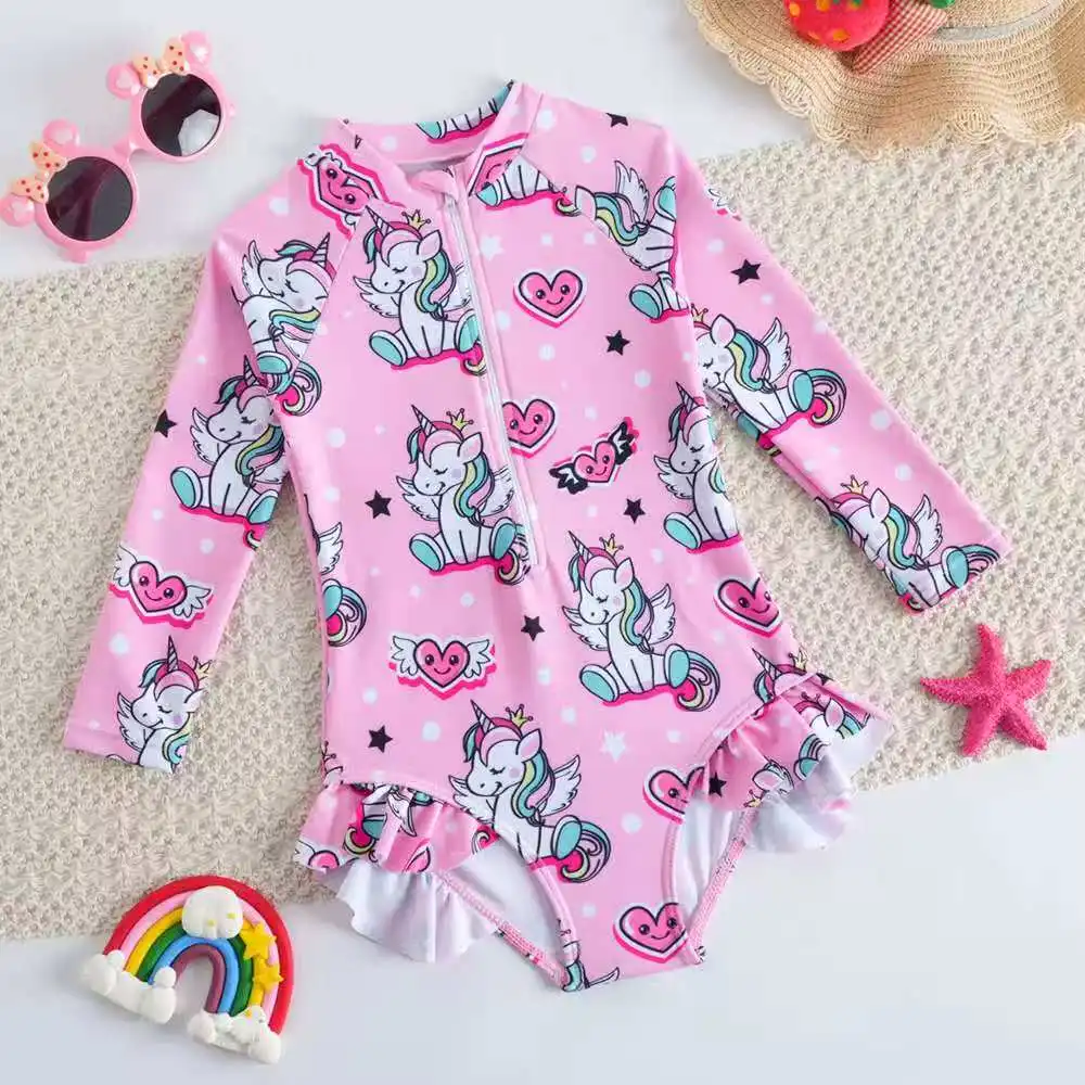 2026 Printed Little Girls Swimsuit One Piece Long Sleeves Kids Swimwear Female Children's Bathers Bathing Swimming Swim Suit
2026 Printed Little Girls Swimsuit One Piece Long Sleeves Kids Swimwear Female Children's Bathers Bathing Swimming Swim Suit