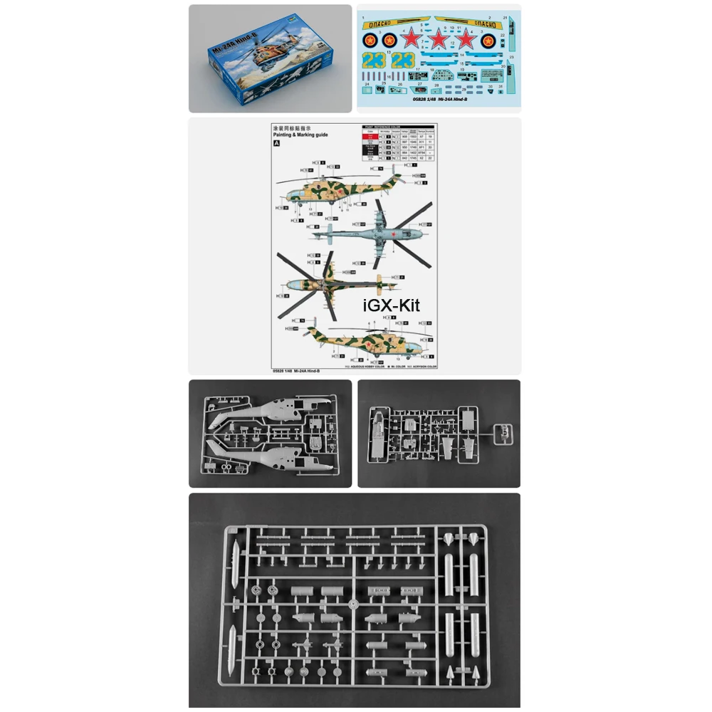 Trumpeter 05828 1/48 Scale Russian MI24 Hind Mi-24A Hind-B Helicopter Plane Plastic Assembly Model Building Kit Toy
Trumpeter 05828 1/48 Scale Russian MI24 Hind Mi-24A Hind-B Helicopter Plane Plastic Assembly Model Building Kit Toy