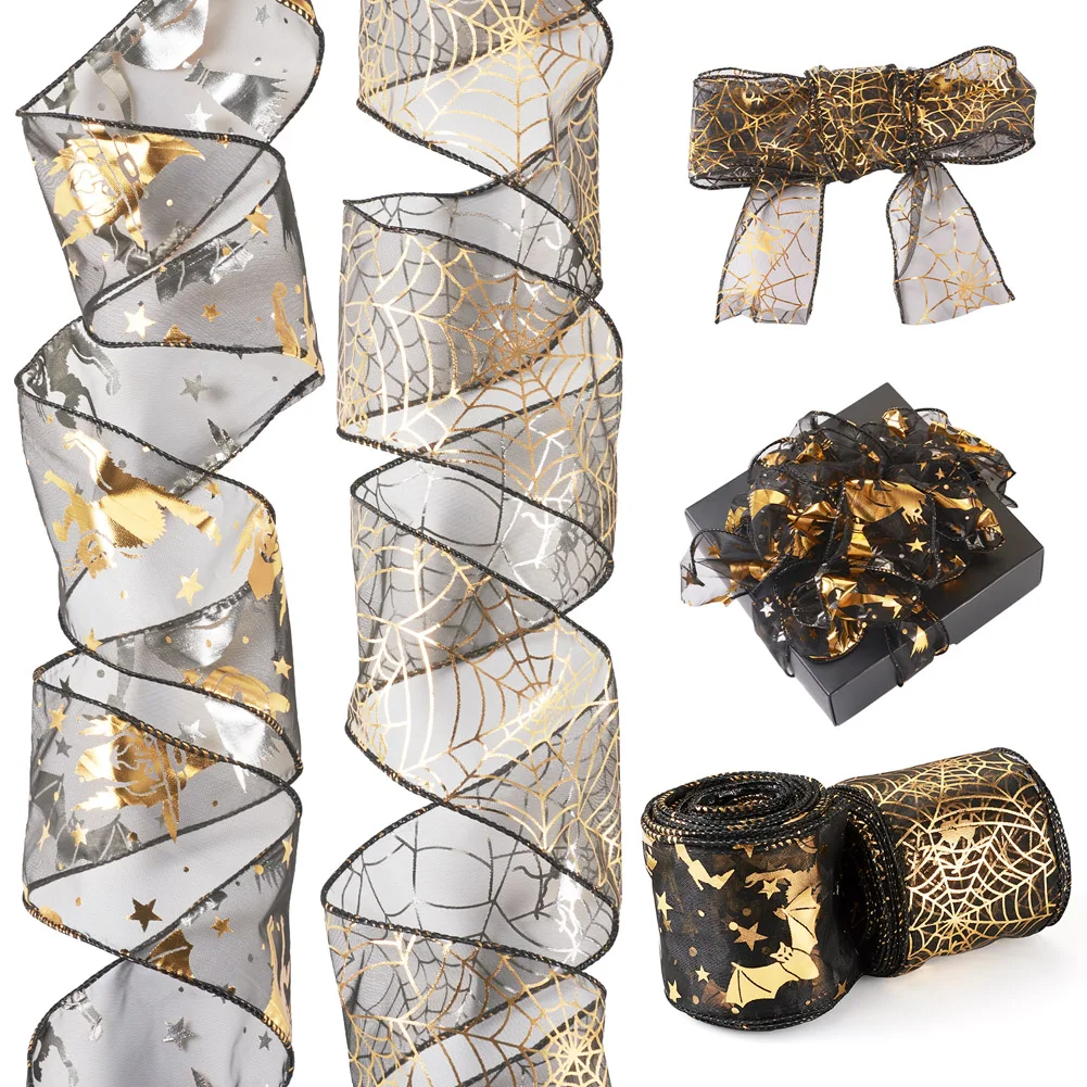 2Rolls 63mm Halloween Theme Polyester Ribbons Gift Wrap Ribbon Happy Halloween Party Decoration Packaging Supplies
2Rolls 63mm Halloween Theme Polyester Ribbons Gift Wrap Ribbon Happy Halloween Party Decoration Packaging Supplies