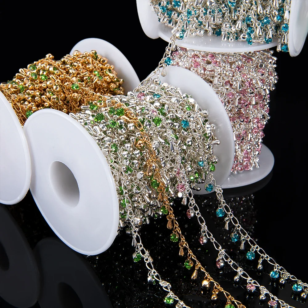 1 метр/50 см цепочка из хрустальных бусин с подвесками, стеклянные бусины, золотистое покрытие KC, для изготовления ювелирных изделий, браслетов, аксессуаров для рукоделия
1 метр/50 см цепочка из хрустальных бусин с подвесками, стеклянные бусины, золотистое покрытие KC, для изготовления ювелирных изделий, браслетов, аксессуаров для рукоделия