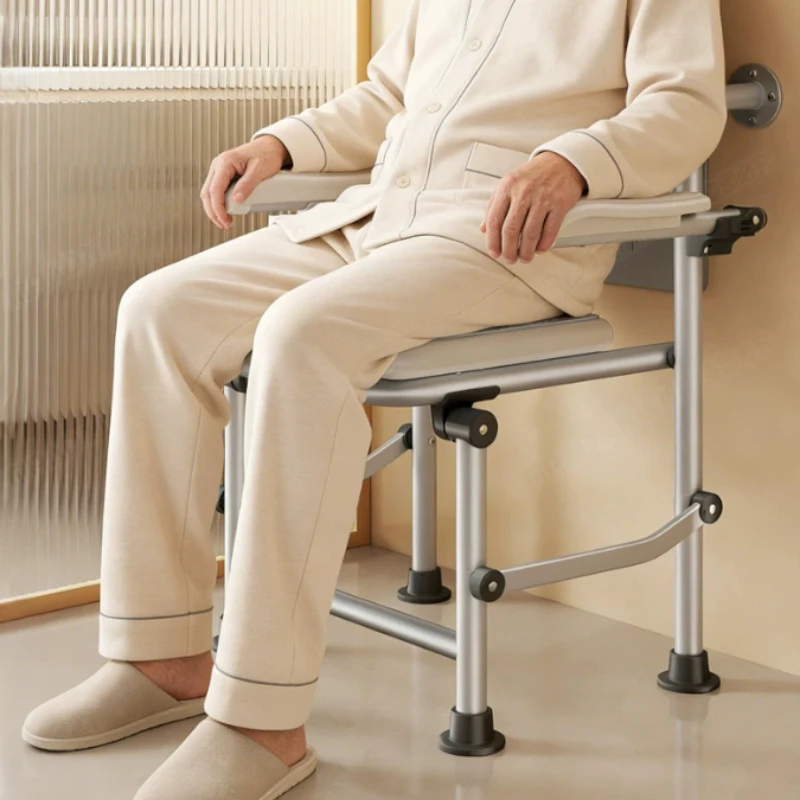 Fold Upwards Wall Mounted Shower Seat, Bathroom Stool with Armrests, 330lbs Capacity, Bathroom Furniture Bath Chair for Seniors
Fold Upwards Wall Mounted Shower Seat, Bathroom Stool with Armrests, 330lbs Capacity, Bathroom Furniture Bath Chair for Seniors