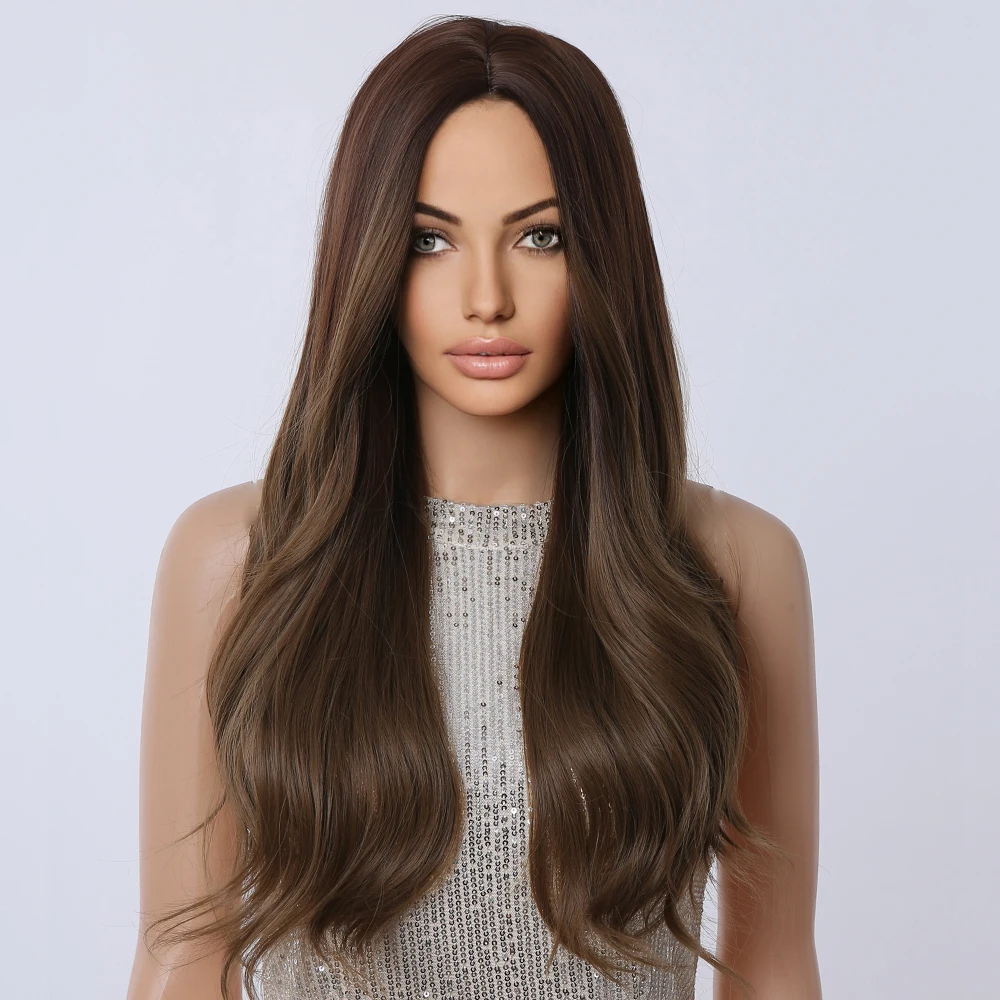 JOVIA 24 Inch Ombre Brown Long Wavy Wig Natural Wavy Texture Middle Part Synthetic Fiber Daily Wear or Party Use
JOVIA 24 Inch Ombre Brown Long Wavy Wig Natural Wavy Texture Middle Part Synthetic Fiber Daily Wear or Party Use