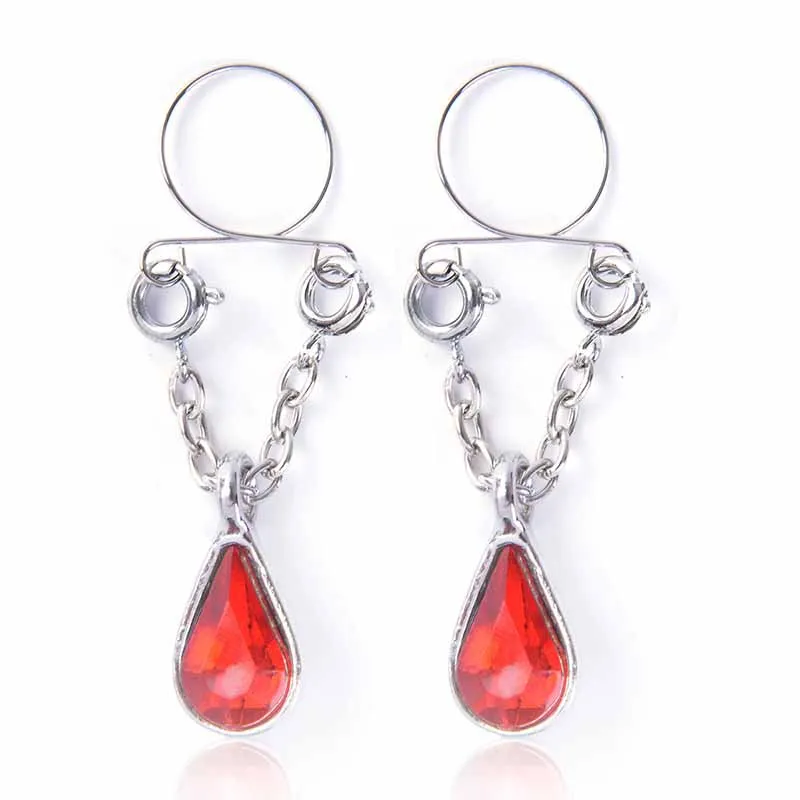 1Pair Stainless Steel Fake Nipple Rings Red Water Drop Nipple Ring For Women Dangle Sexy Adjustable Non Piercing Body Jewelry
1Pair Stainless Steel Fake Nipple Rings Red Water Drop Nipple Ring For Women Dangle Sexy Adjustable Non Piercing Body Jewelry