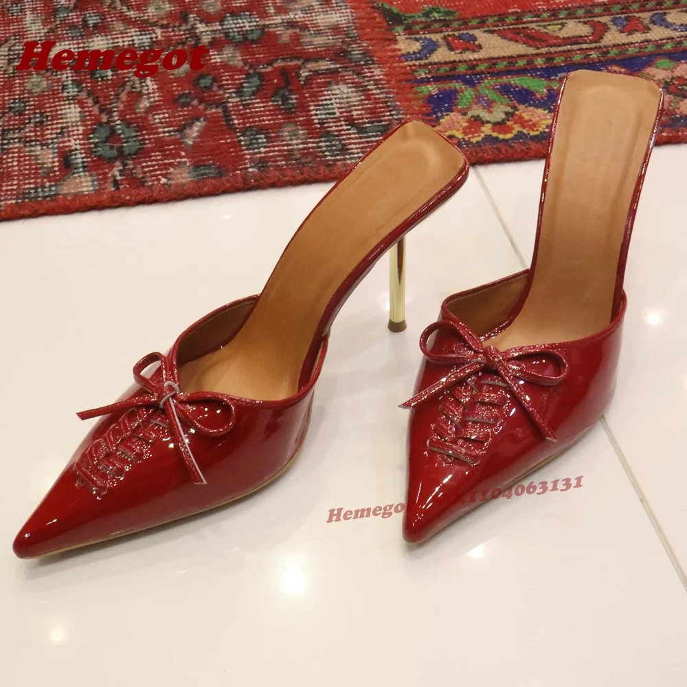 Leopard Fur Sewing Stiletto Slippers Pointy Toe Bows Lace-Up Thin High Heels Mules for Women Summer Patchwork Sexy Shoes Luxury
Leopard Fur Sewing Stiletto Slippers Pointy Toe Bows Lace-Up Thin High Heels Mules for Women Summer Patchwork Sexy Shoes Luxury