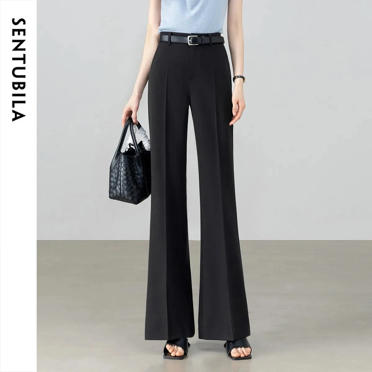SENTUBILA Women's Flared Pants 2026 Summer Black Slimming Commuter Casual Simple Trousers Office Lady Female Bottoms 161KE6688
SENTUBILA Women's Flared Pants 2026 Summer Black Slimming Commuter Casual Simple Trousers Office Lady Female Bottoms 161KE6688
