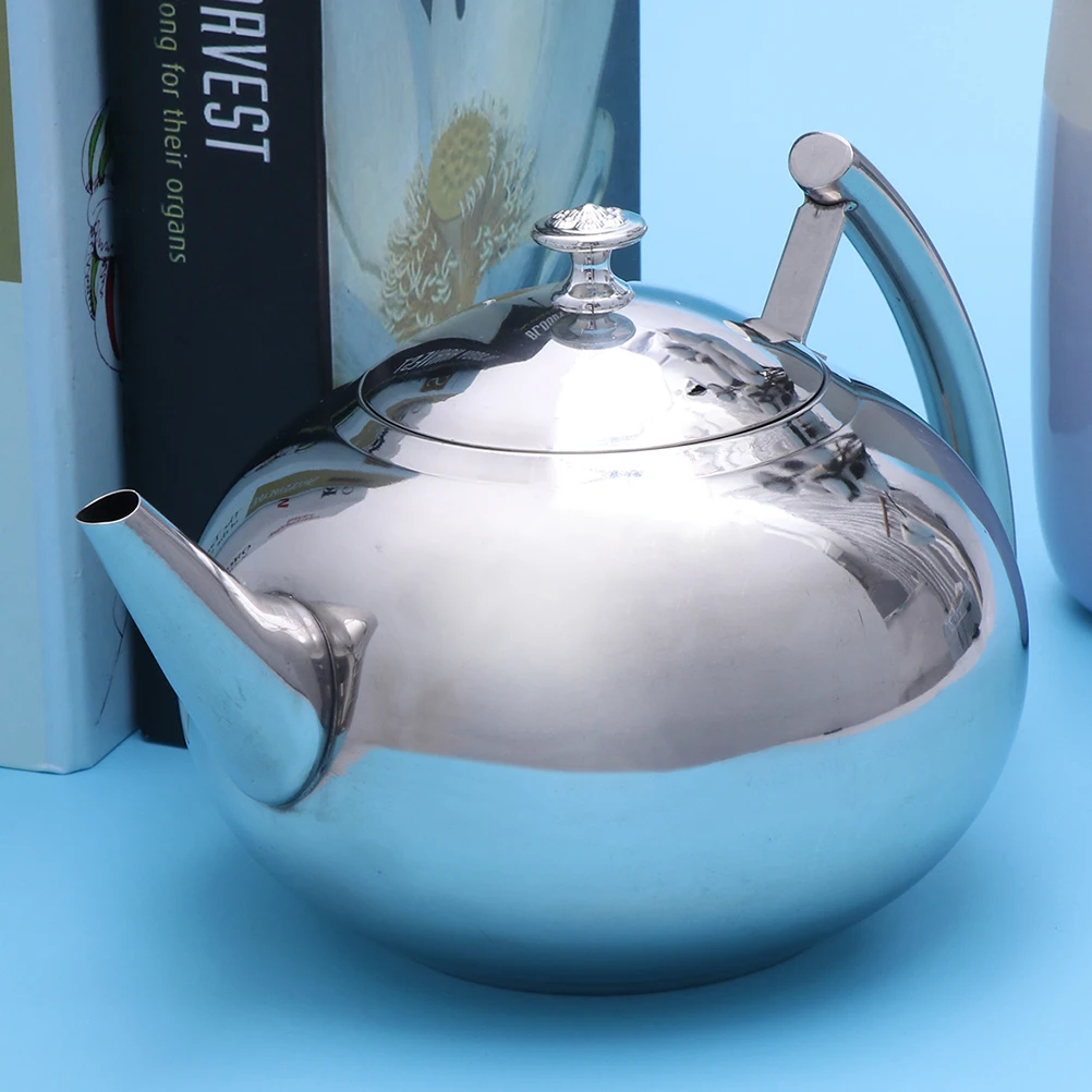 Stainless Steel Teapot Coffee Pot Tea Kettle Glossy Curvy Handle Dishwasher Safe Silver Gift for Family
Stainless Steel Teapot Coffee Pot Tea Kettle Glossy Curvy Handle Dishwasher Safe Silver Gift for Family