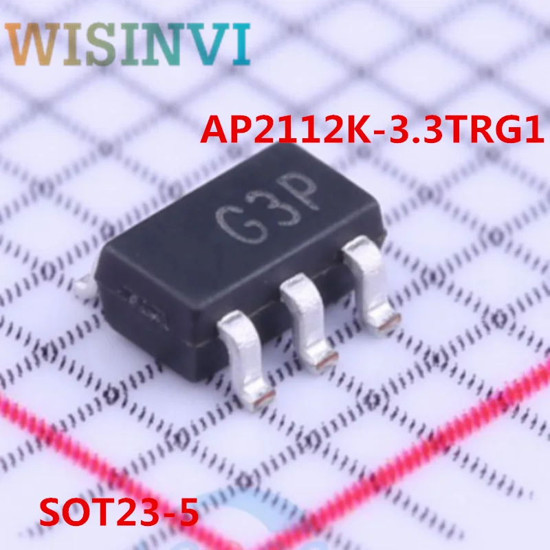 100pcs AP2112K-1.2TRG1 AP2112K-1.8TRG1 AP2112K-2.5TRG1 AP2112K-3.3TRG1 AP2112K-1.2 AP2112K-1.8 AP2112K-2.5 sotsot23
100pcs AP2112K-1.2TRG1 AP2112K-1.8TRG1 AP2112K-2.5TRG1 AP2112K-3.3TRG1 AP2112K-1.2 AP2112K-1.8 AP2112K-2.5 sotsot23