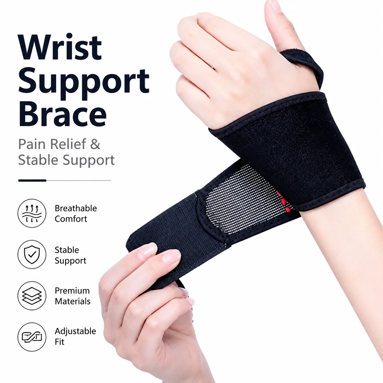 Adjustable Breathable Wrist Brace Warm Sports Wrist Support Wrap Pain Relief Wrist Guard for Men Women Daily Fitness Workout
Adjustable Breathable Wrist Brace Warm Sports Wrist Support Wrap Pain Relief Wrist Guard for Men Women Daily Fitness Workout