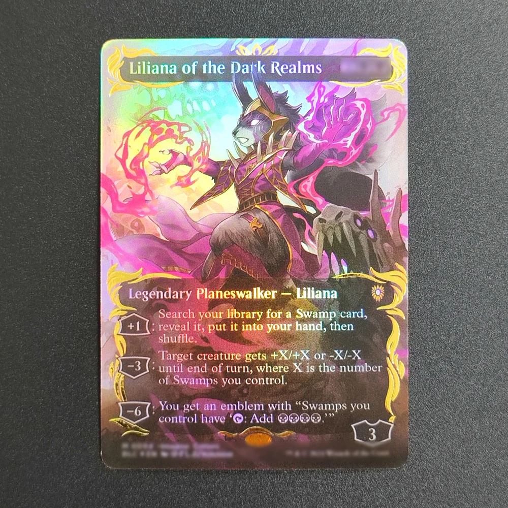 Коллекционные карты Magic: The Gathering Proxy TCG - Лилиана Тёмных Царств 0094, высококачественные игровые карты для настольных игр и торговли, игрушки
Коллекционные карты Magic: The Gathering Proxy TCG - Лилиана Тёмных Царств 0094, высококачественные игровые карты для настольных игр и торговли, игрушки