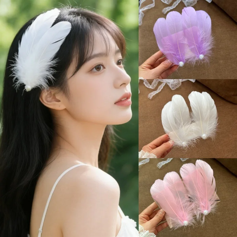 New Fashion Feather Pearl Hair Clip Exquisite Elegant Hair Accessories Handmade Headpiece Headwear Hairpin for Women Girls
New Fashion Feather Pearl Hair Clip Exquisite Elegant Hair Accessories Handmade Headpiece Headwear Hairpin for Women Girls