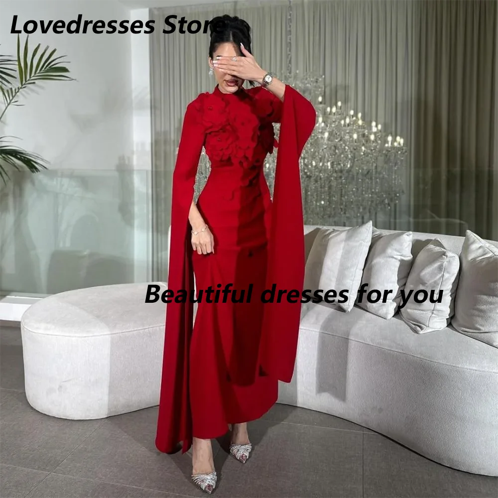 Red Evening Dress Customized Long Sleeves High Neck Ankle Length Jersey Saudi Arab Prom Gown Arabian Formal Dresses
Red Evening Dress Customized Long Sleeves High Neck Ankle Length Jersey Saudi Arab Prom Gown Arabian Formal Dresses