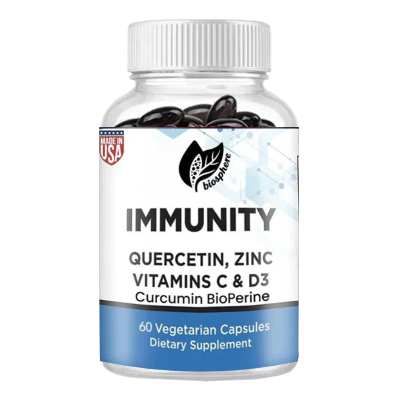 Quercetin 700mg Zinc Vitamin C, Immune Support Supplement, Containing Curcumin, 60 Vegetarian Capsules
Quercetin 700mg Zinc Vitamin C, Immune Support Supplement, Containing Curcumin, 60 Vegetarian Capsules