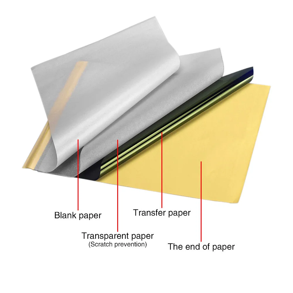 100PCS Tattoo Transfer Paper A4 Size 4 Layers Freehand Tattoo Transfer Machine Thermal Copier Stencil Paper Quality Stencil
100PCS Tattoo Transfer Paper A4 Size 4 Layers Freehand Tattoo Transfer Machine Thermal Copier Stencil Paper Quality Stencil