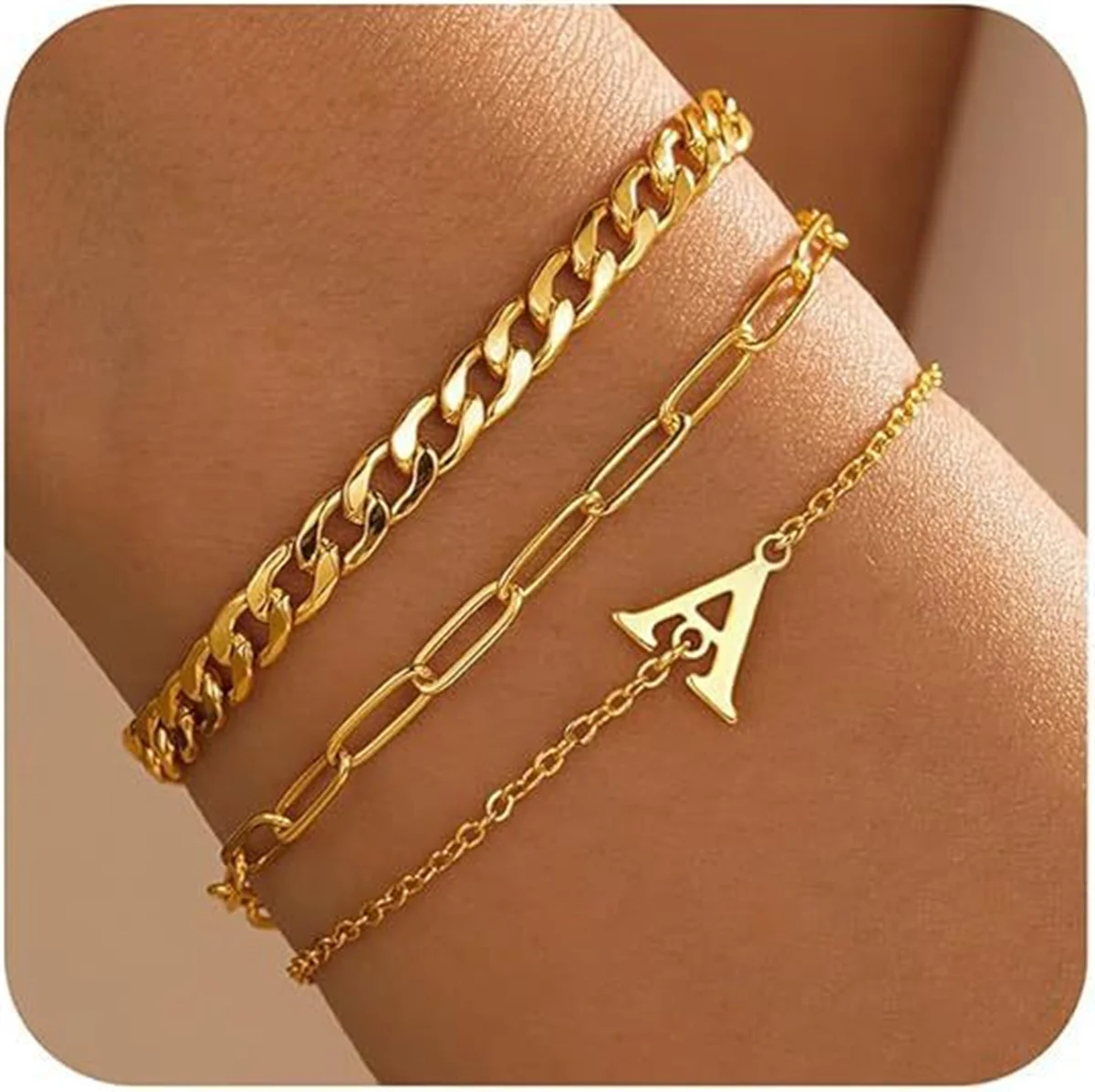 Gold Bracelets for Women Trendy Dainty Stackable Gold Bracelets Jewelry Sets Cuban Link Chain Paperclip Bracelets Jewelry Gifts
Gold Bracelets for Women Trendy Dainty Stackable Gold Bracelets Jewelry Sets Cuban Link Chain Paperclip Bracelets Jewelry Gifts