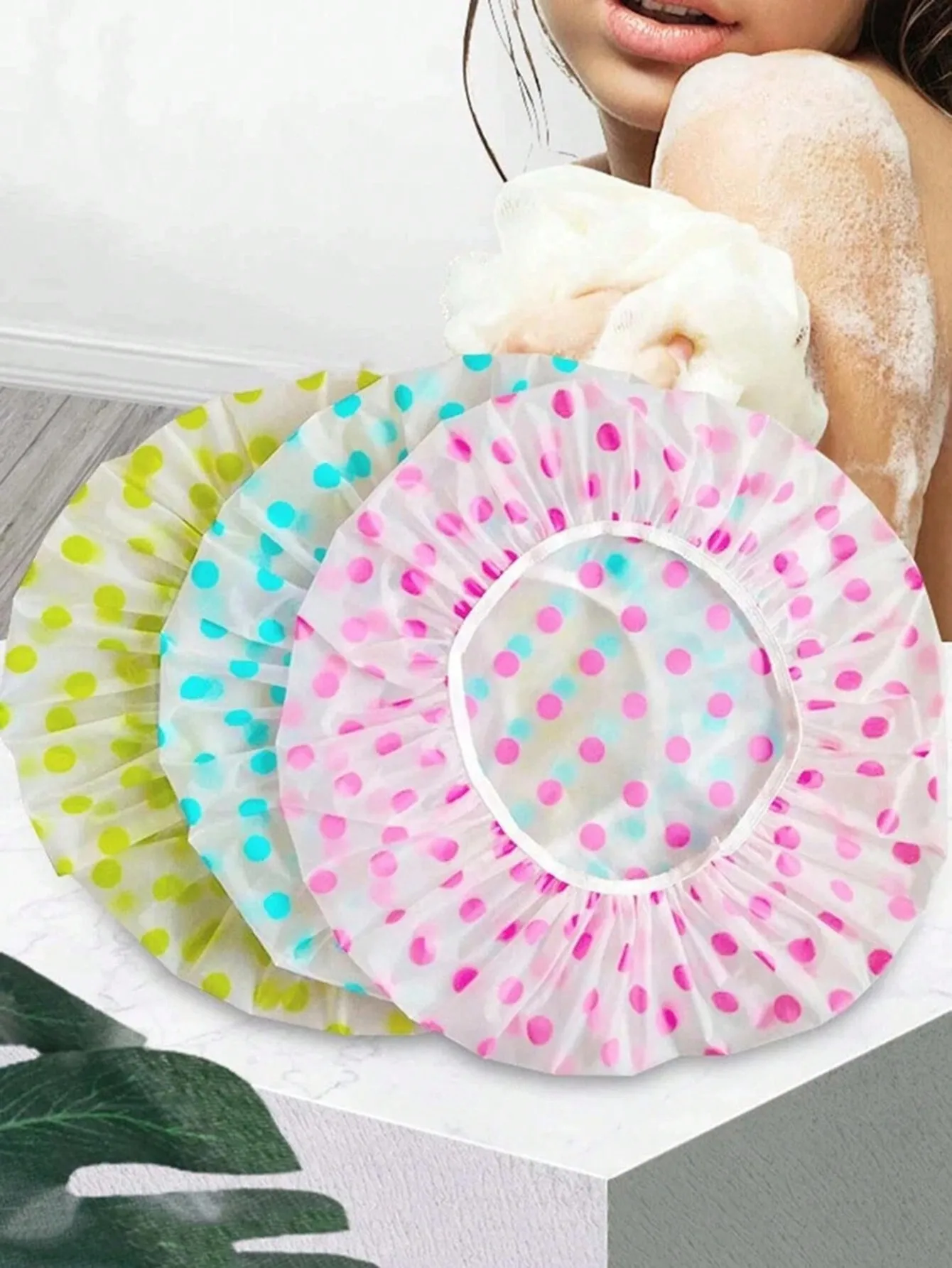 3Pcs Large Reusable Waterproof Elastic Shower Caps, Women Hair Cover for Salon Bathroom Beach Travel Holiday
3Pcs Large Reusable Waterproof Elastic Shower Caps, Women Hair Cover for Salon Bathroom Beach Travel Holiday