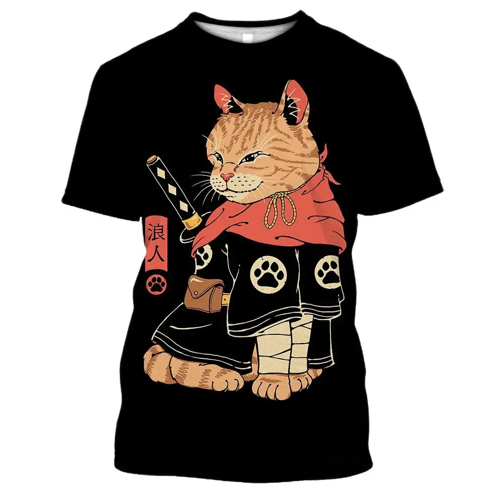 Summer Fashion Casual Cool Samurai Cat graphic t shirts Men Trend Fun Hip Hop harajuku streetwear Leisure Printed Short Sleeve
Summer Fashion Casual Cool Samurai Cat graphic t shirts Men Trend Fun Hip Hop harajuku streetwear Leisure Printed Short Sleeve