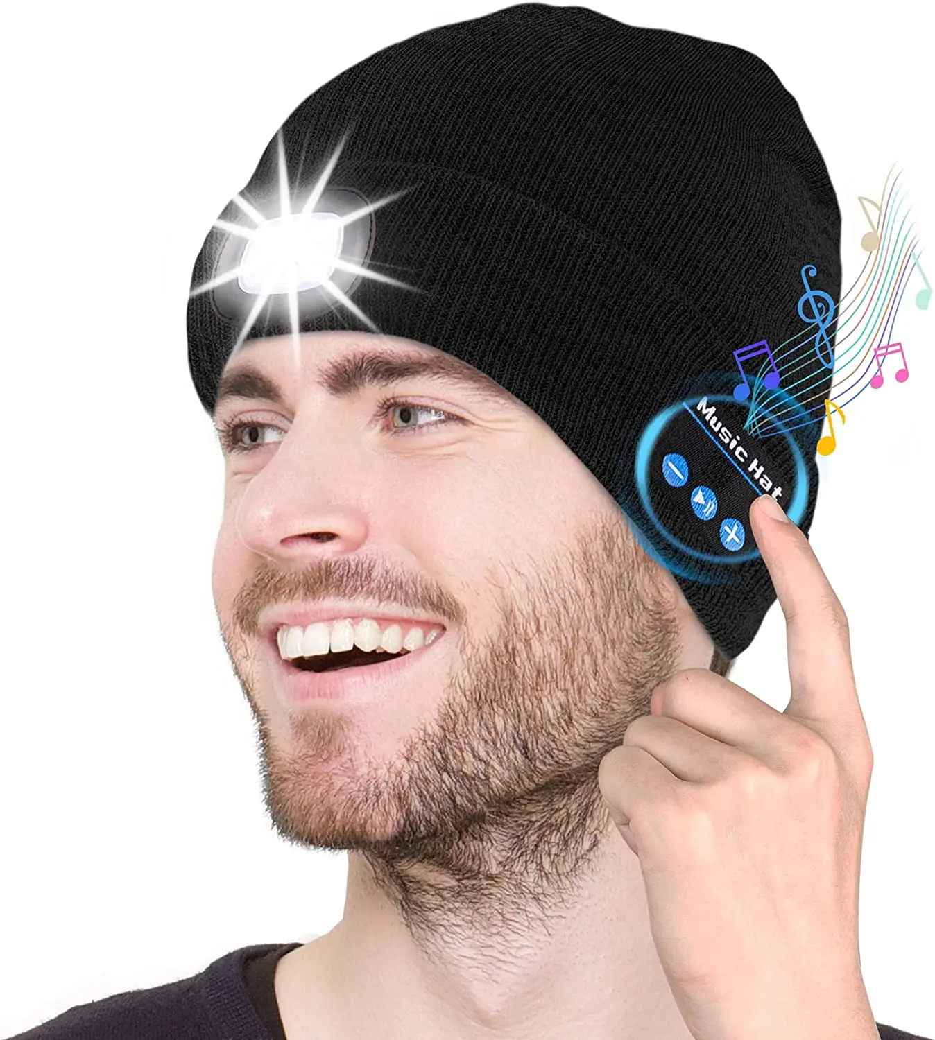 Bluetooth LED Beanie Hats with Light,Beanie with Light and Bluetooth Headphones, Outdoorsman Gifts
Bluetooth LED Beanie Hats with Light,Beanie with Light and Bluetooth Headphones, Outdoorsman Gifts