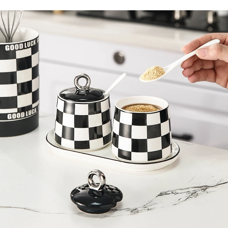 Light Luxury Ceramic Seasoning Jar Set Nordic Kitchen Salt and Pepper Storage Spice Decor Home Tools
Light Luxury Ceramic Seasoning Jar Set Nordic Kitchen Salt and Pepper Storage Spice Decor Home Tools