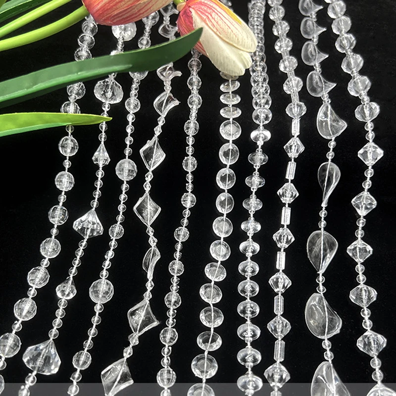 3.28-127ft Acrylic Crystal Garland Strands Hanging Chandelier Gem Bead Chain DIY Octagon Prism Diamond Decors for Wedding Party
3.28-127ft Acrylic Crystal Garland Strands Hanging Chandelier Gem Bead Chain DIY Octagon Prism Diamond Decors for Wedding Party