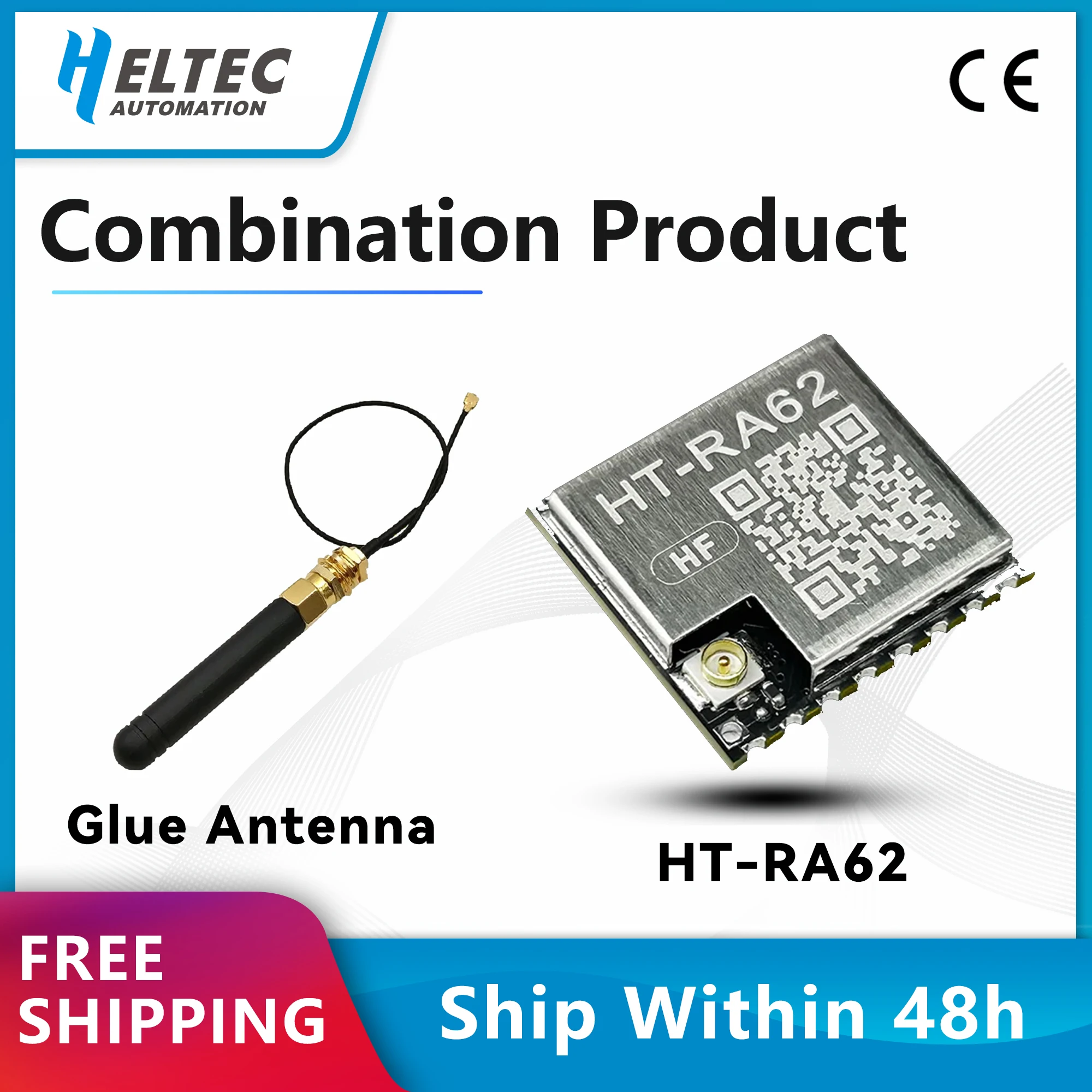 Heltec Glue Rod Antenna And SX1262 LoRa Low Power Consumption HT-RA62 Spread Spectrum Communication Module For IoT Developer
Heltec Glue Rod Antenna And SX1262 LoRa Low Power Consumption HT-RA62 Spread Spectrum Communication Module For IoT Developer