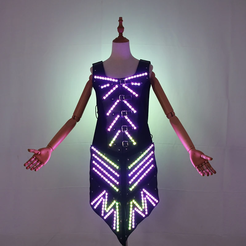 New LED luminous long dress COSPALY armor suit AI robot performance suit annual party performance costume
New LED luminous long dress COSPALY armor suit AI robot performance suit annual party performance costume