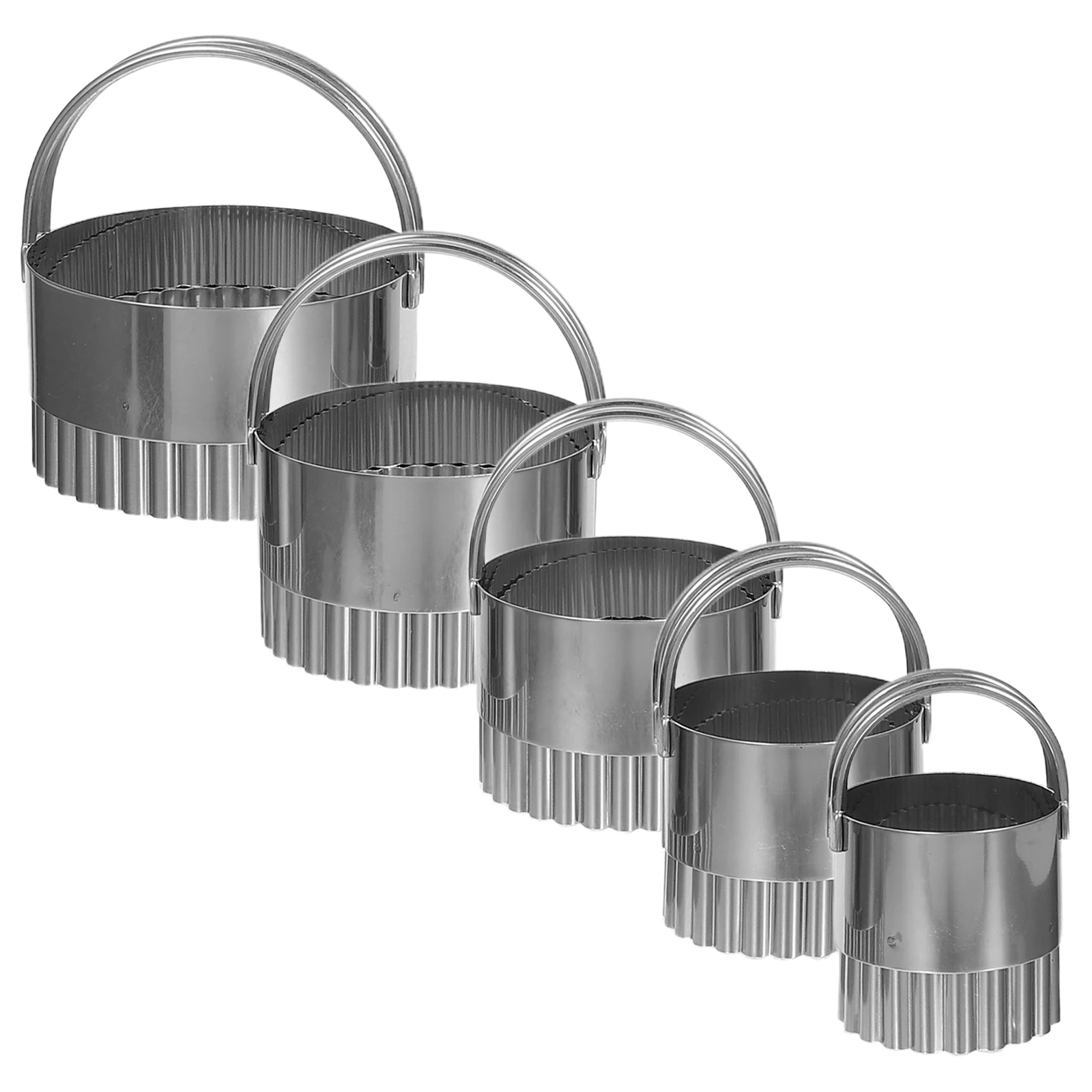 5 Pcs Cookie Cutters Circular Molds Plaque Baking Biscuit Shapes Stainless Steel
5 Pcs Cookie Cutters Circular Molds Plaque Baking Biscuit Shapes Stainless Steel