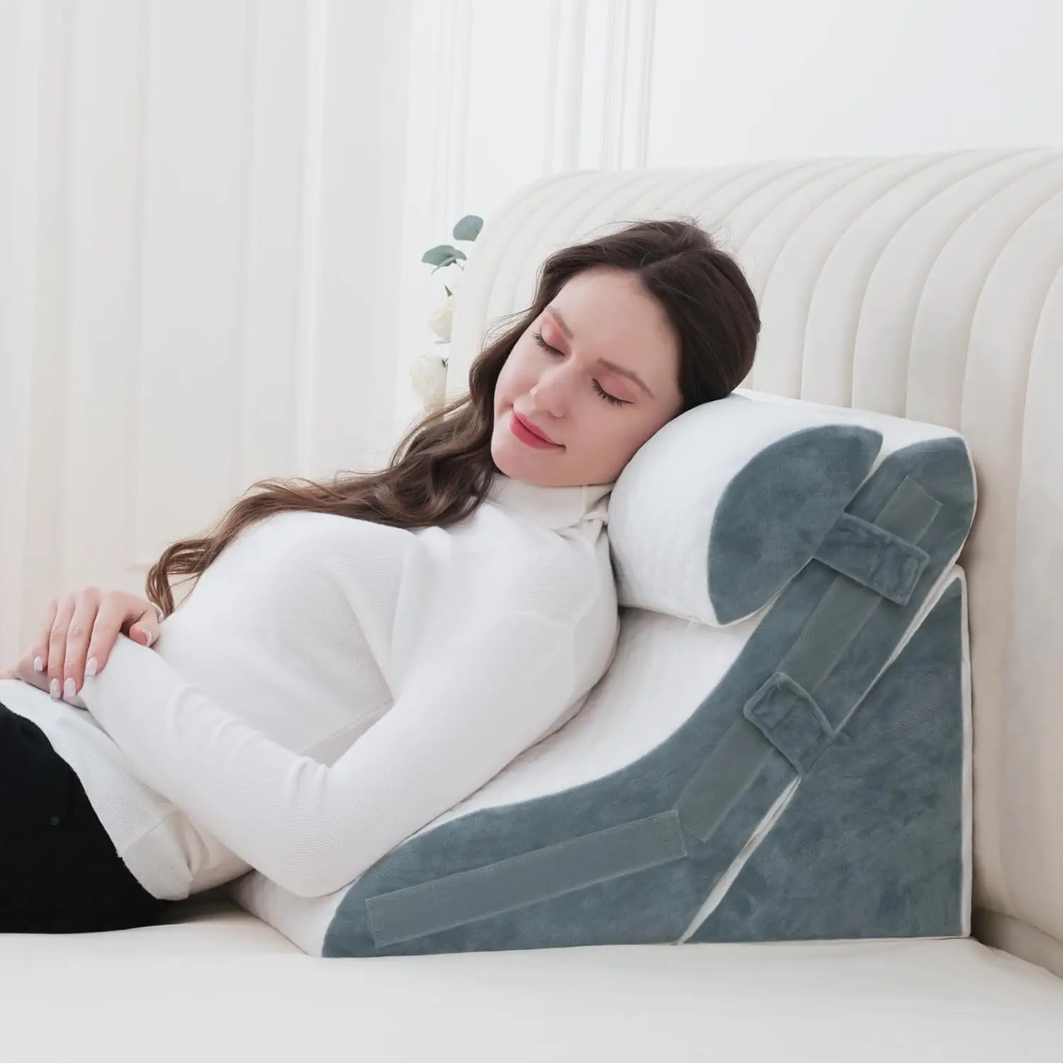 Adjustable Memory Foam Wedge Pillow Set for Acid Reflux Relief, Back Pain Support, and Ergonomic Reading
Adjustable Memory Foam Wedge Pillow Set for Acid Reflux Relief, Back Pain Support, and Ergonomic Reading