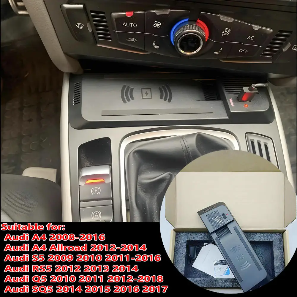 Car Qi Wireless Charger For Audi A4 A5 S5 RS5 Q5 SQ5 A4 Allroad Special Mobile Phone Charging Plate Car Accessories
Car Qi Wireless Charger For Audi A4 A5 S5 RS5 Q5 SQ5 A4 Allroad Special Mobile Phone Charging Plate Car Accessories