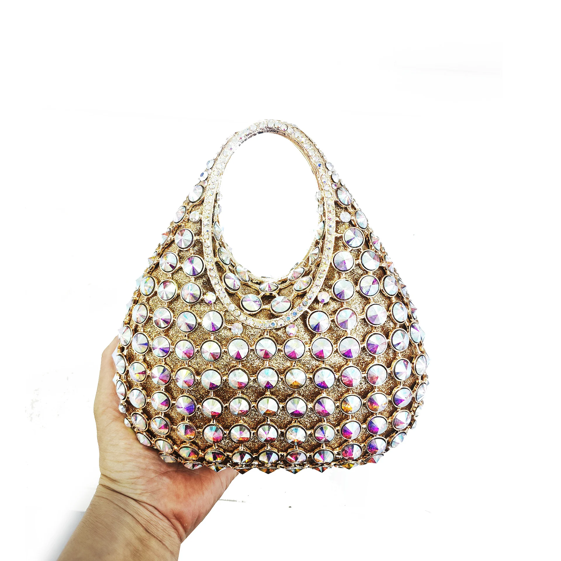 XIYUAN Rhinestones Top Handle Bag Diamond Evening Bags Gorgeous Sparkling Crystals Metallic Clutch Purse Wedding Bridal Handbag
XIYUAN Rhinestones Top Handle Bag Diamond Evening Bags Gorgeous Sparkling Crystals Metallic Clutch Purse Wedding Bridal Handbag