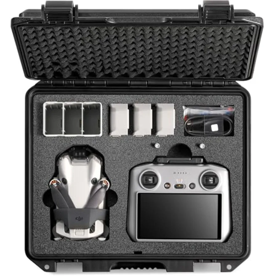 Waterproof Hard Case for DJI Mini 4 Pro Fly More Combo and Plus RC 2/RC-N2 - IP67 Shockproof Drone Carrying Case Travel Storage
Waterproof Hard Case for DJI Mini 4 Pro Fly More Combo and Plus RC 2/RC-N2 - IP67 Shockproof Drone Carrying Case Travel Storage