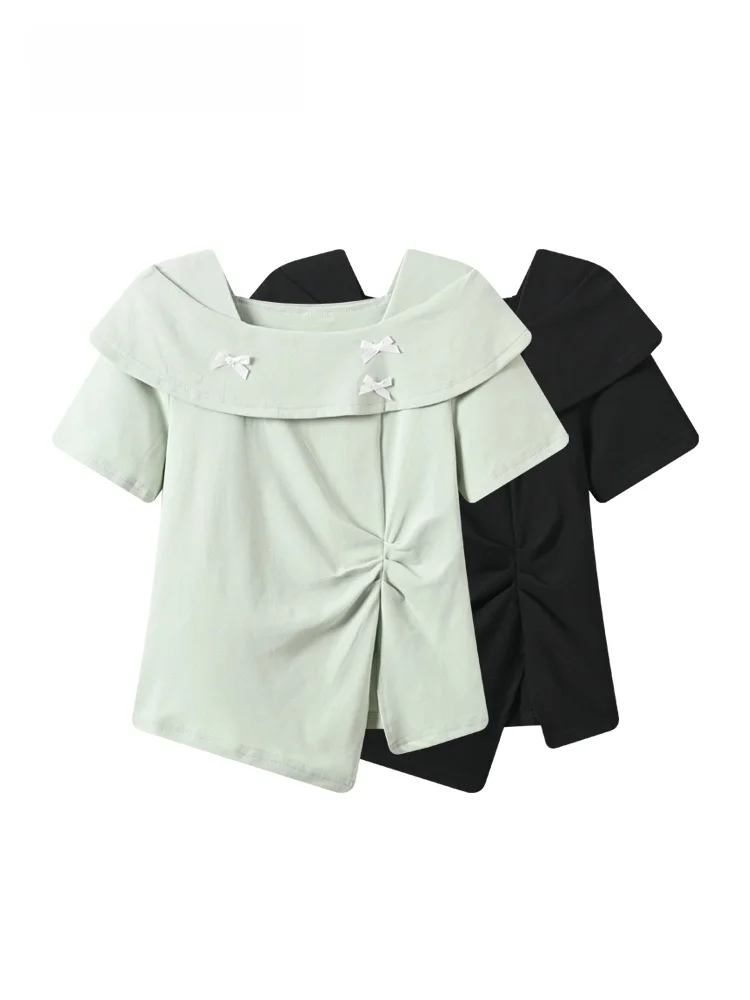 CaraCLUB Large Size One Shoulder Short Sleeve T-Shirt Women's Summer New Knot Fashion Asymmetrical Top Cotton Blend...
CaraCLUB Large Size One Shoulder Short Sleeve T-Shirt Women's Summer New Knot Fashion Asymmetrical Top Cotton Blend...