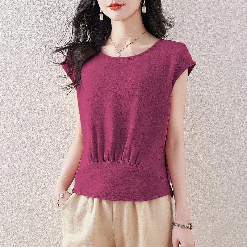 Cotton Linen Sleeveless Women's Shirt Loose Fit Artistic Style Summer Design Breathable Comfortable Casual Fashion Top
Cotton Linen Sleeveless Women's Shirt Loose Fit Artistic Style Summer Design Breathable Comfortable Casual Fashion Top