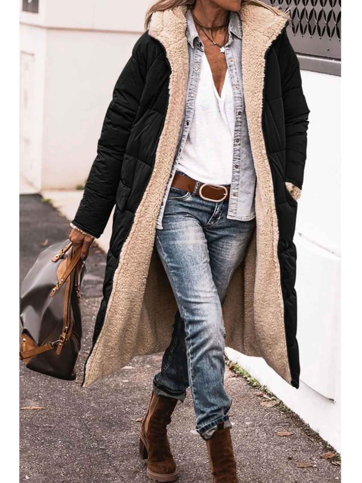 Slim Fit Hooded Long Sve Jaet Women Color Street Sle Zipper Closure Mid-Length Coat TING Other Apparel
Slim Fit Hooded Long Sve Jaet Women Color Street Sle Zipper Closure Mid-Length Coat TING Other Apparel