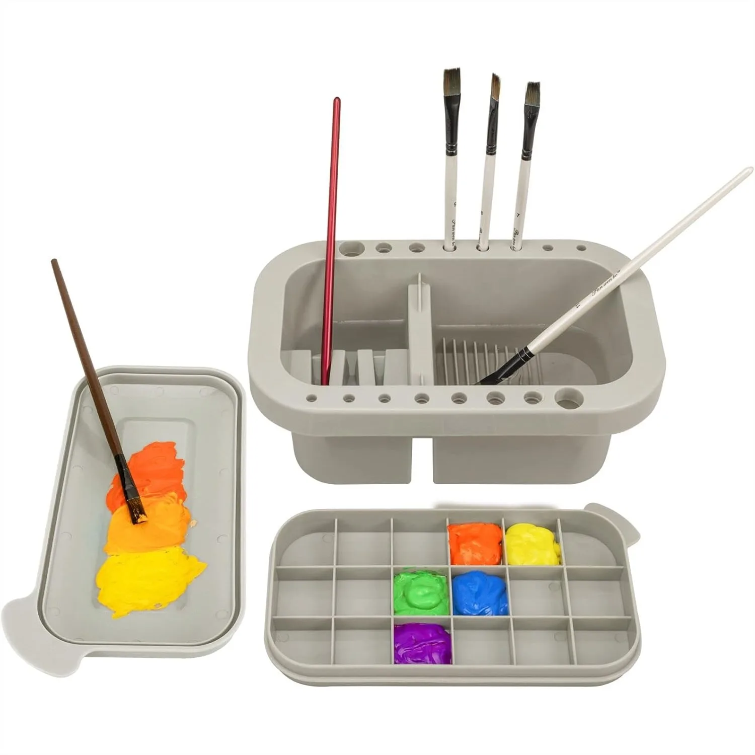 Paint Brush Cleaner with Palette and Holder for Acrylic, Watercolor, Water-Based Paints
Paint Brush Cleaner with Palette and Holder for Acrylic, Watercolor, Water-Based Paints