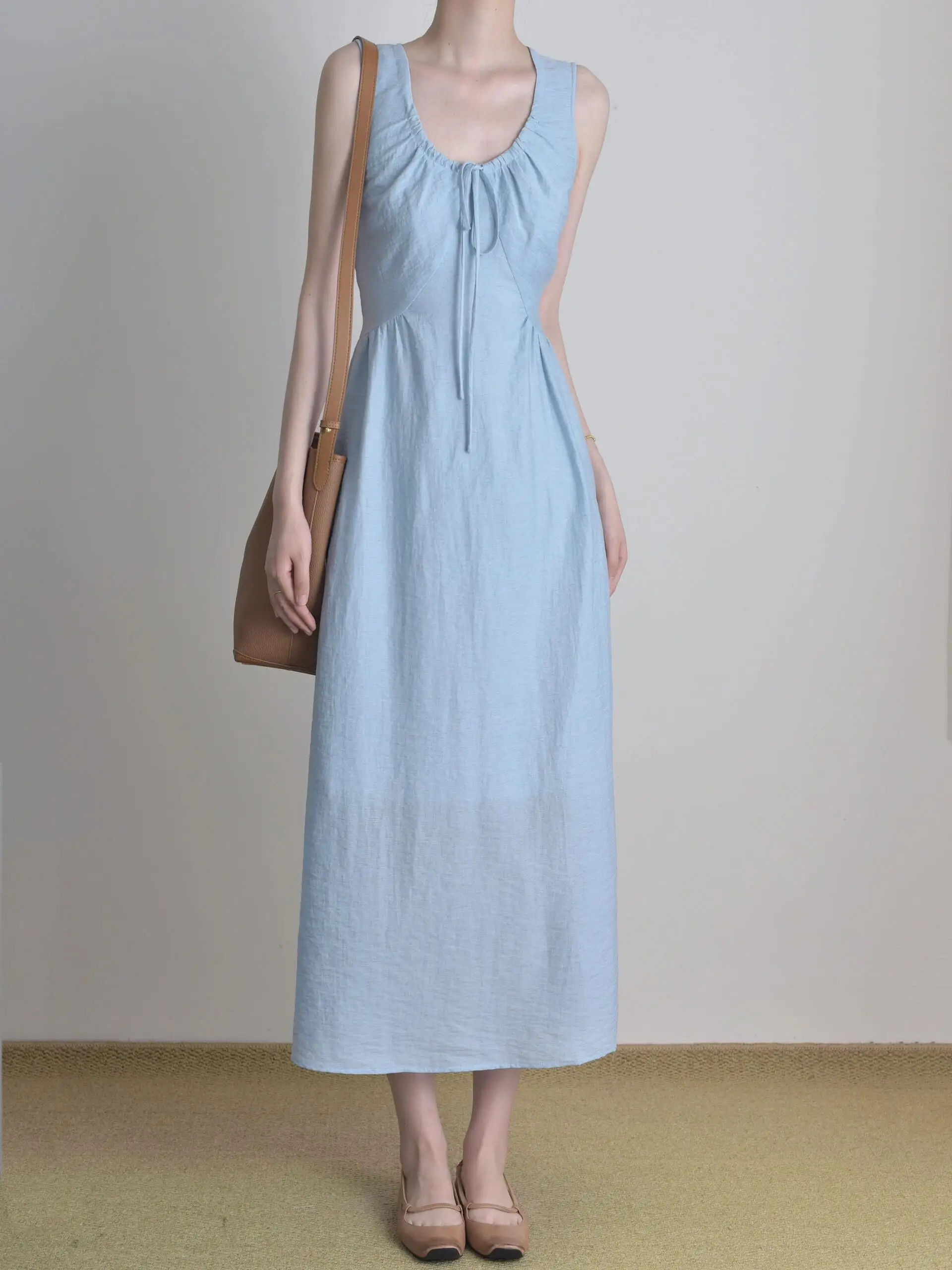 XZY Elegant Blue Sleeveless Vest Dress Women's Summer Commute Long Dress Casual High Waist A-Line Skirt Polyester Fiber
XZY Elegant Blue Sleeveless Vest Dress Women's Summer Commute Long Dress Casual High Waist A-Line Skirt Polyester Fiber