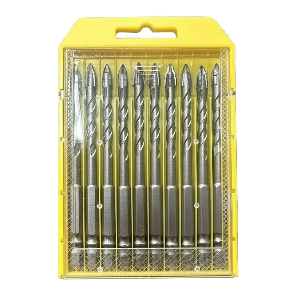10 Piece Cross Four Edge Eccentric Drill Set with Staggered Blade Construction for Quick Drilling and Optimized Chip Evacuation
10 Piece Cross Four Edge Eccentric Drill Set with Staggered Blade Construction for Quick Drilling and Optimized Chip Evacuation