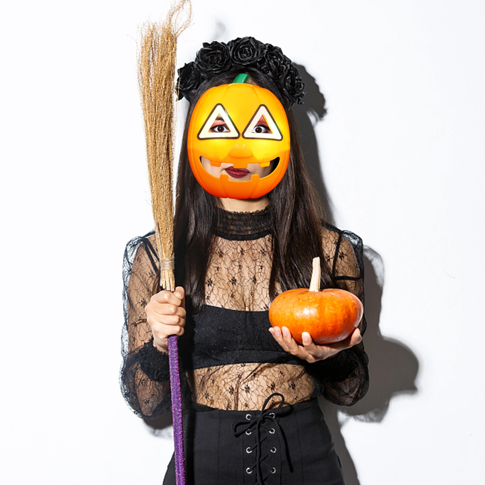 Light-Emitting Pumpkin Mask Glowing Halloween Party Full Face LED Cosplay Makeup
Light-Emitting Pumpkin Mask Glowing Halloween Party Full Face LED Cosplay Makeup